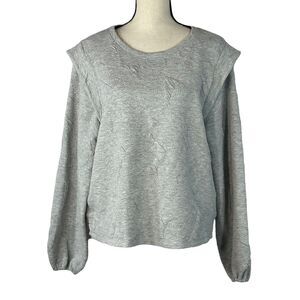 INC International Concepts X-Large Sweatshirt Gray Long Sleeves Stretch Textured